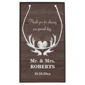 Holzhirsche Hochzeitsfeier Gefallen Geschenktasche Kleine Geschenktüte (Rückseite)