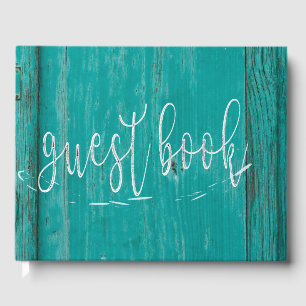 Holzholz Beach House Personalisiert Gästebuch