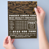 Holzholz, Holz/Holz/Holzgartenwerbung Flyer (Hand)