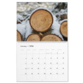 Holzholzholzmauerwerk, ästhetische Naturwand Kalender (Jan 2026)