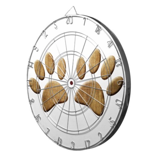 Holzhundpfau drucken dartscheibe (Vorderseite rechts)