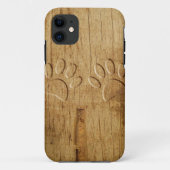 Holzhundpfoilgeflecht Print Case-Mate iPhone Hülle (Rückseite)