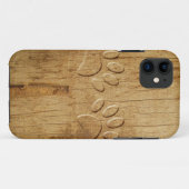 Holzhundpfoilgeflecht Print Case-Mate iPhone Hülle (Rückseite (Horizontal))