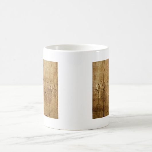 Holzhundpfoilgeflecht Print Kaffeetasse (Mittel)