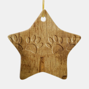 Holzhundpfoilgeflecht Print Keramikornament