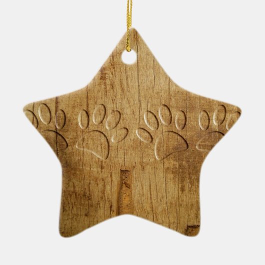 Holzhundpfoilgeflecht Print Keramikornament (Vorne)