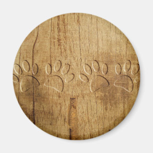 Holzhundpfoilgeflecht Print Magnet