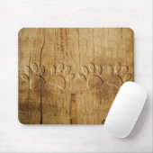 Holzhundpfoilgeflecht Print Mousepad (Mit Mouse)