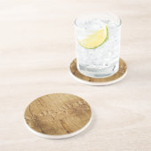 Holzhundpfoilgeflecht Print Sandstein Untersetzer (Seite)