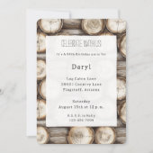 Holzhütte 50. Geburtstag Einladung (Vorderseite)