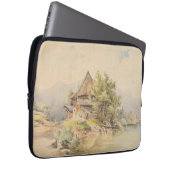 Holzhütte am See - Carl Lafite Laptopschutzhülle (Vorne Rechts)