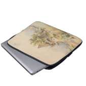 Holzhütte am See - Carl Lafite Laptopschutzhülle (Vorne Knopf)