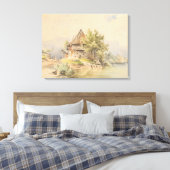 Holzhütte am See - Carl Lafite Leinwanddruck (Insitu (Schlafzimmer))