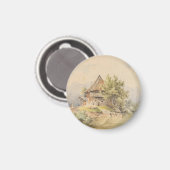 Holzhütte am See - Carl Lafite Magnet (Vorderseite/Rückseite)