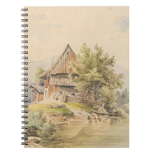 Holzhütte am See - Carl Lafite Notizblock (Vorderseite)