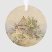 Holzhütte am See - Carl Lafite Ornament (Rückseite)