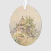 Holzhütte am See - Carl Lafite Ornament (Vorderseite)