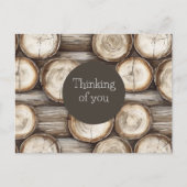 Holzhütte Denken Sie an Sie Postkarte (Vorderseite)