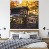 Holzhütte im Wald Leinwanddruck (Insitu (Schlafzimmer))
