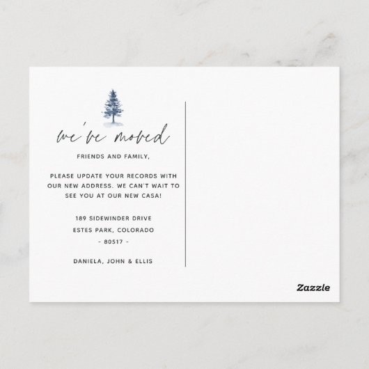 Holzhütte | Neuer Fleck des Woods Moving Postkarte (Rückseite)