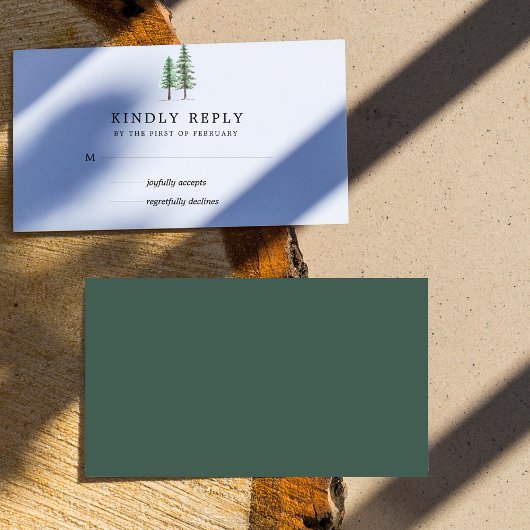 Holzhütte RSVP Karte