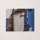 HOLZHÜTTE SCHNEE BEDecktes PUZZLE (Horizontal)