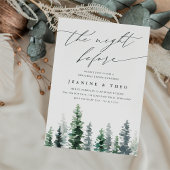 Holzhütte | Winter Evergreen Probe Dinner Einladung