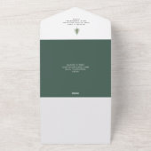 Holzhütte | Winterfarbenhochzeit All In One Einladung (Außenbereich)