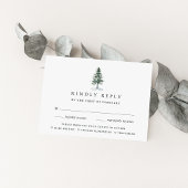 Holzhüttenkarte RSVP Karte