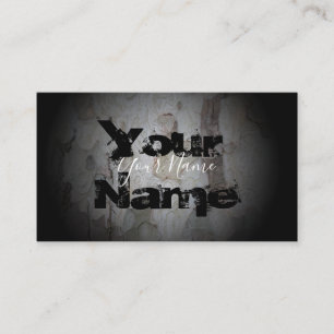 Holzige Grunge schwarze verschwundene Buchstaben V Visitenkarte