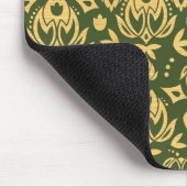 Holziger Blumen-Damaskus-Musterhintergrund Mousepad (Ecke)