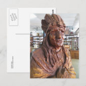 Holzindischer Postkarte (Vorne/Hinten)
