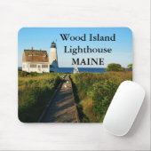 Holzinsel Leuchtturm, Maine Mousepad (Mit Mouse)