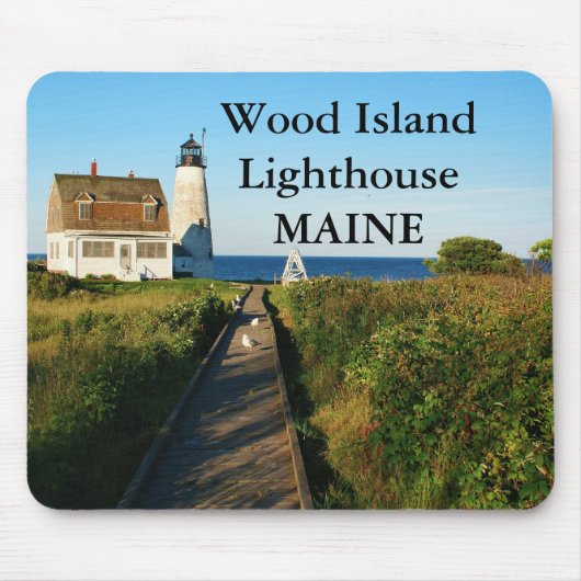 Holzinsel Leuchtturm, Maine Mousepad (Vorne)