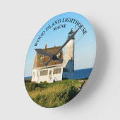 Holzinsel Leuchtturm, Mainstream-Uhr Runde Wanduhr (Winkel)