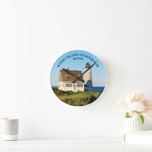 Holzinsel Leuchtturm, Mainstream-Uhr Runde Wanduhr (Zuhause)