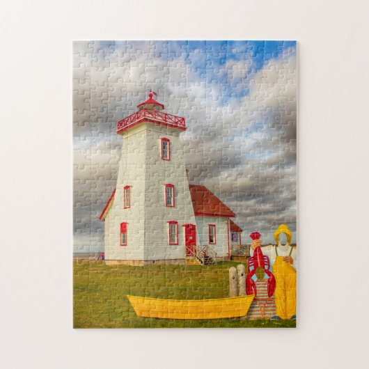 Holzinseln Leuchtturm Puzzle (Vertikal)