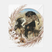 Holzjagd mit der Bretagne Spaniel Fleecedecke (Vorderseite)