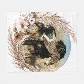 Holzjagd mit der Bretagne Spaniel Fleecedecke (Vorderseite (Horizontal))