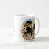 Holzjagd mit der Bretagne Spaniel Kaffeetasse (VorderseiteRechts)