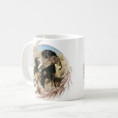 Holzjagd mit der Bretagne Spaniel Kaffeetasse (Vorderseite Links)