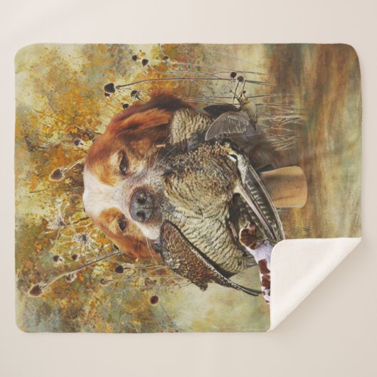 Holzjagd mit der Bretagne Spaniel Sherpadecke (Vorderseite (Horizontal))