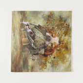 Holzjagd mit der Bretagne Spaniel Wandteppich (Vorderseite (Horizontal))