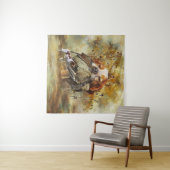 Holzjagd mit der Bretagne Spaniel Wandteppich (Beispiel (Horizontal))