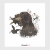 Holzjagd mit deutschem Drahthaar Pointer Aufkleber (Blatt)