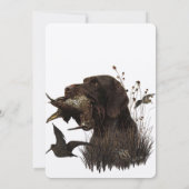 Holzjagd mit deutschem Drahthaar Pointer Einladung (Rückseite)