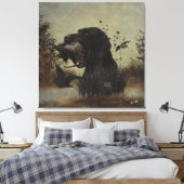 Holzjagd mit deutschem Drahthaar Pointer Leinwanddruck (Insitu (Schlafzimmer))