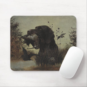 Holzjagd mit deutschem Drahthaar Pointer Mousepad
