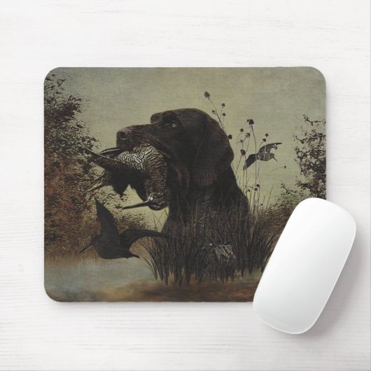 Holzjagd mit deutschem Drahthaar Pointer Mousepad (Mit Mouse)