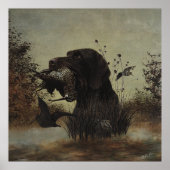 Holzjagd mit deutschem Drahthaar Pointer Poster (Vorne)